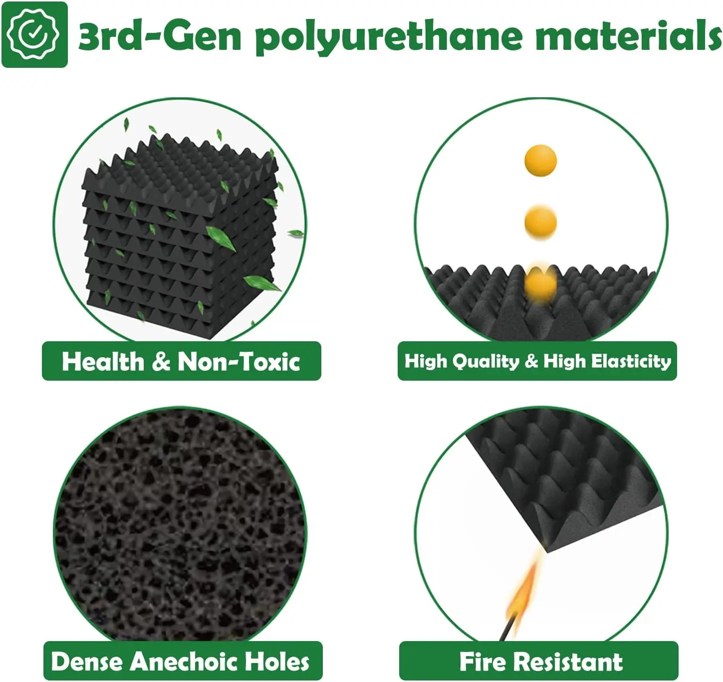 WOXIN Hot Sale Studio Foam Soundproof Foam Pyramid Acoustic Foam Panels Soundproofing