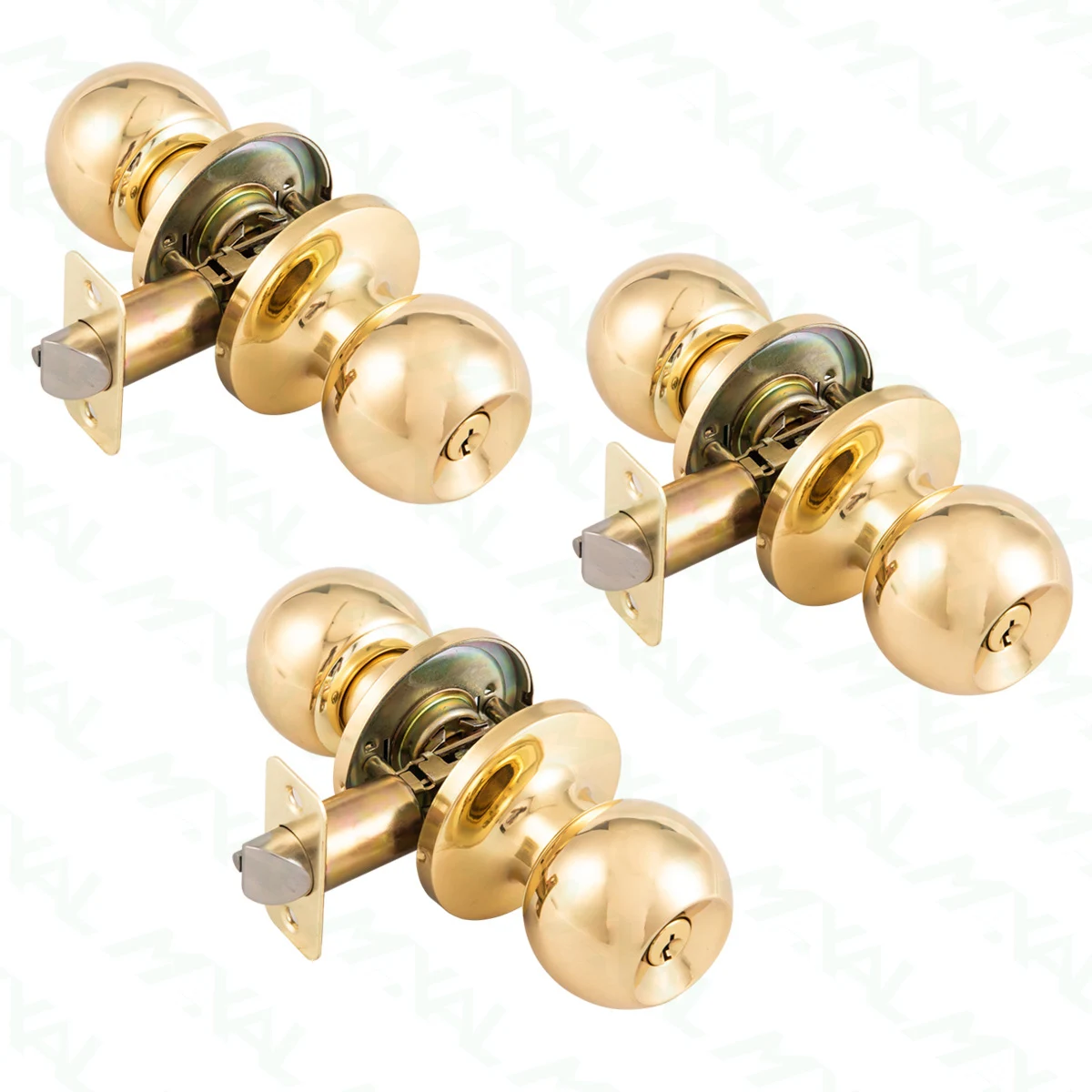 2024 American Standard round rosette  Popular Stainless Steel Security Cylinder Tubular Round Door Knob Lock Set Lock
