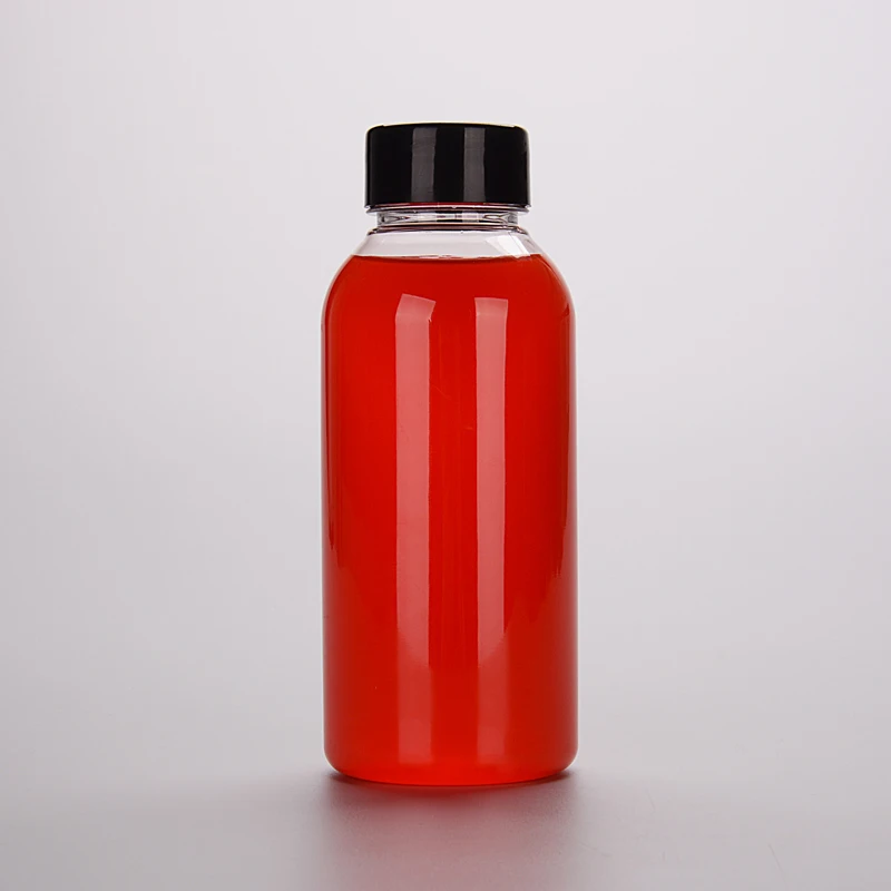 NEW 13oz 400ml PET Plastic Packaging Beauty Transparent Beverage Milk Coffee Juice Empty Bottle With Cap