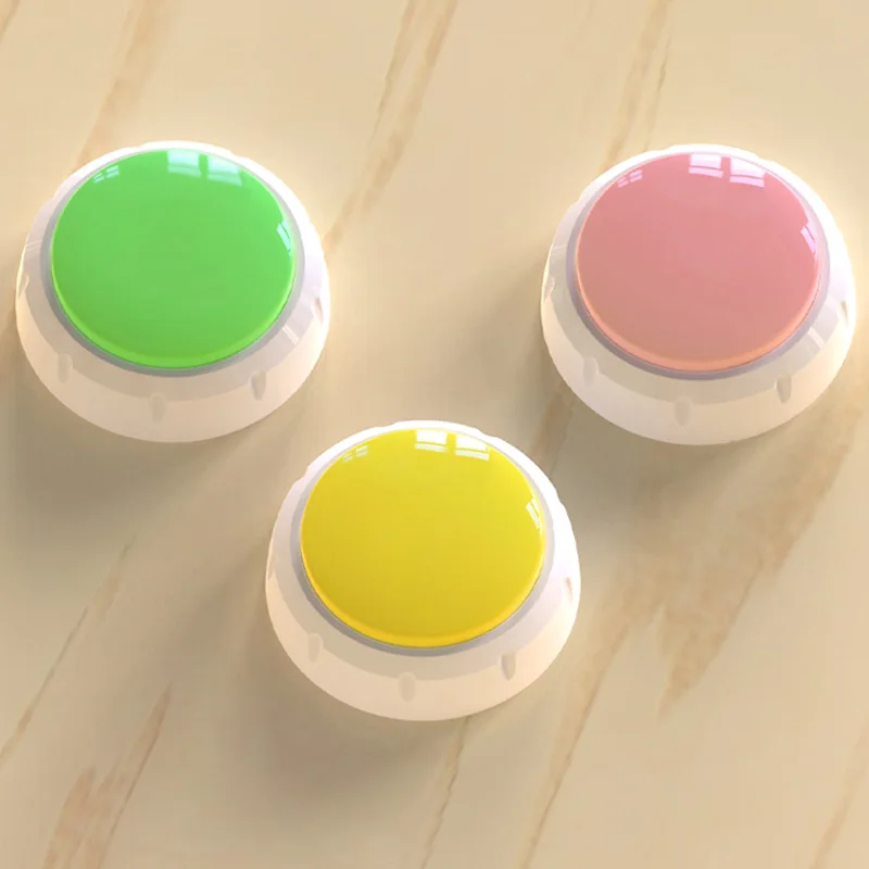 Oem Odm Customization Logo Recordable Interactive Pre-recorded Dog Buttons Words Speech Buzzer Dog Push Button For Communication