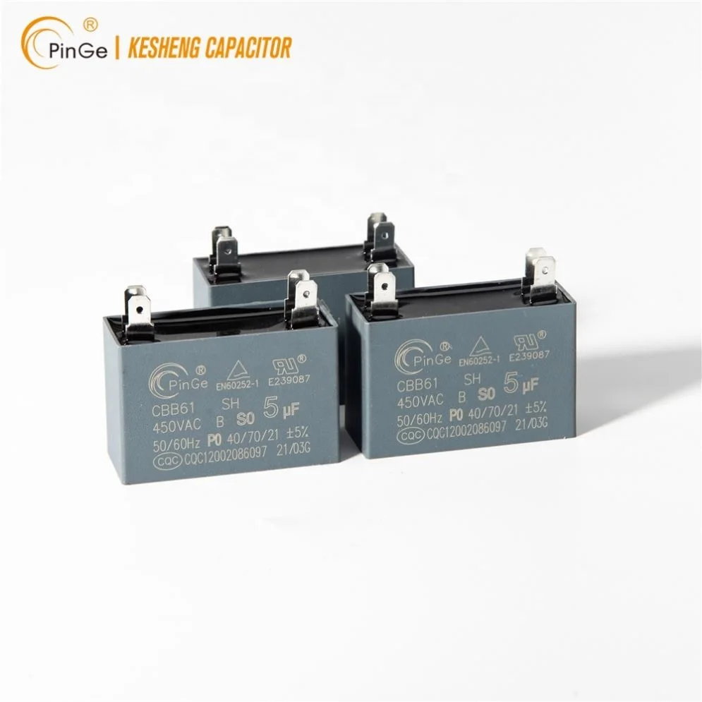 Fan motor run capacitor  1uF 450V CBB61 capacitor