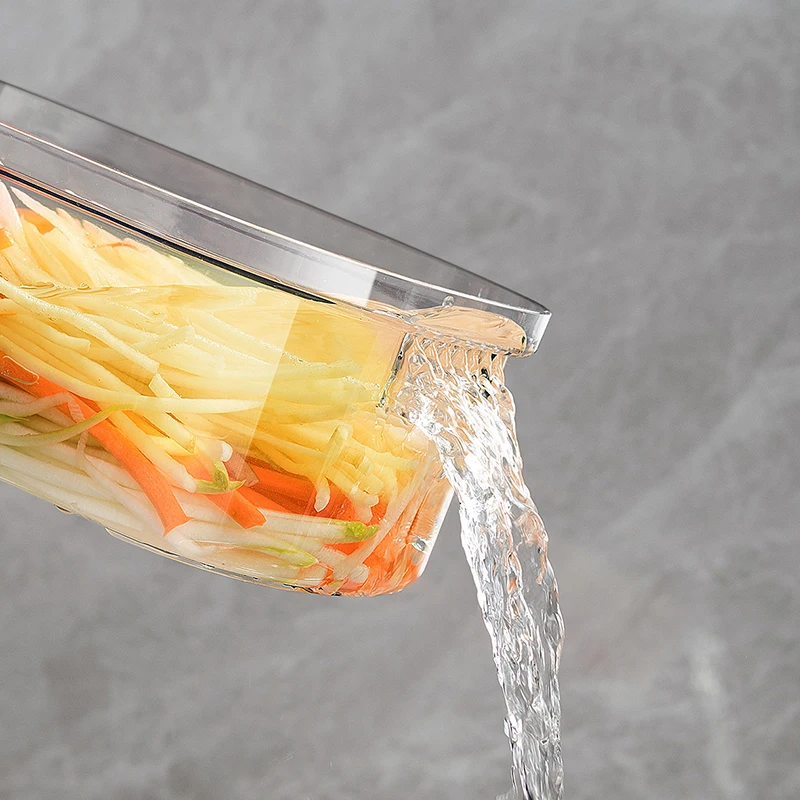 Kitchen Gadgets Carrot Onion Potato Vegetable Fruit Grater with Container Changeable Blade 6in1 Manual