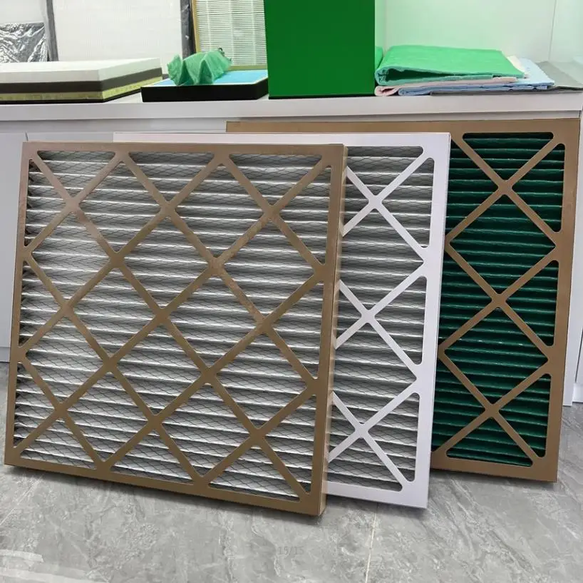 Custom sizes foldaway paper frame filter mesh for air condition Merv8/9/10/11/12 Ultra-Allergen Pleated AC Furnace Air Filter