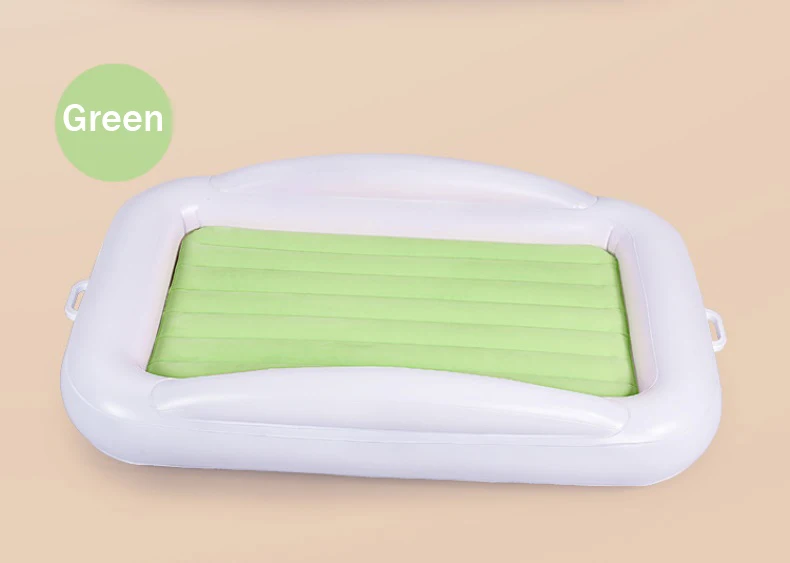 Inflatable Toddler Bed Safety Bumpers Portable Toddler Air Mattress Travel Toddler Bed for Kids