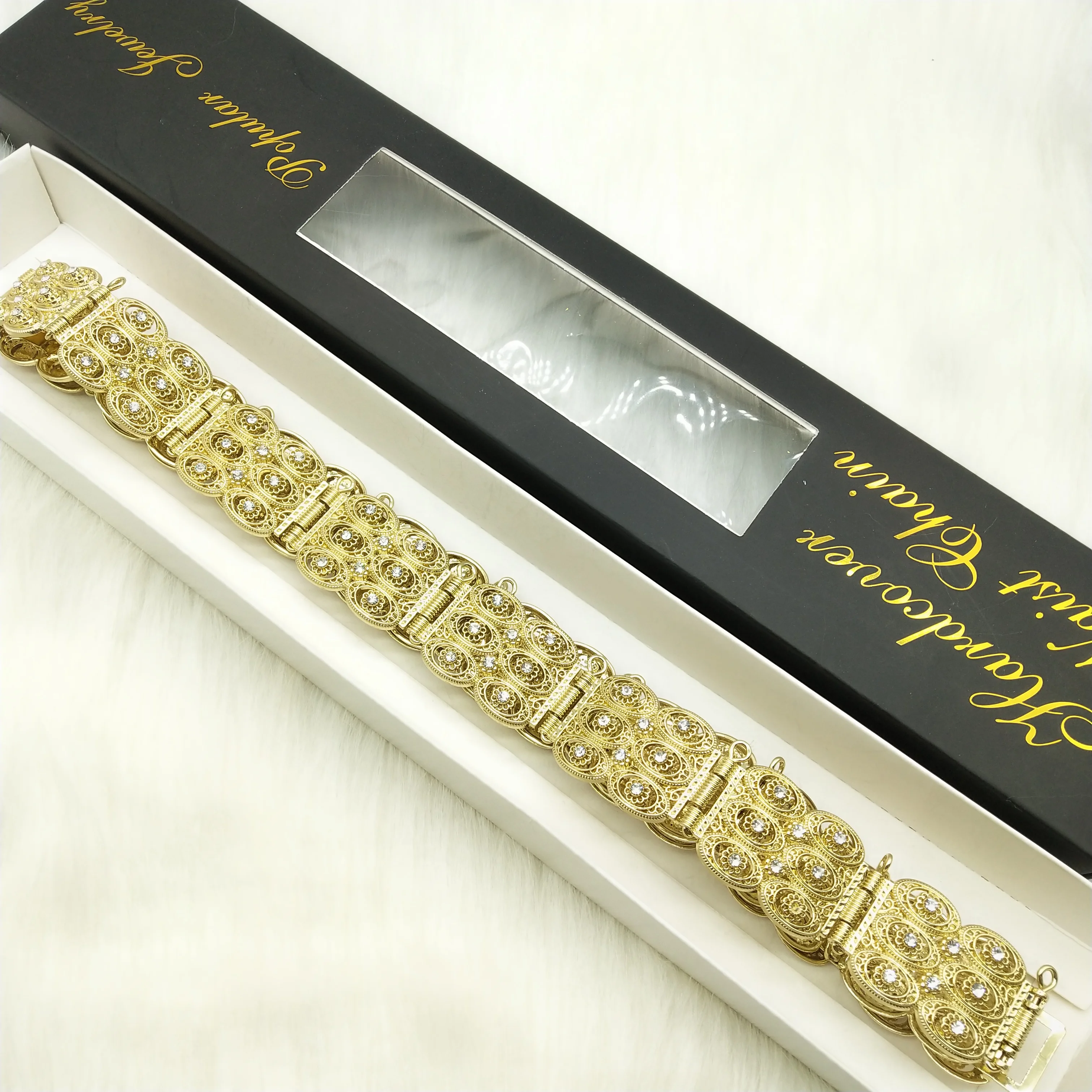 Belt Clip Diamond Inlaid Waist Chain Nightclub Performance Women Metal Belt Decoration Metal Silver Gold Steel Buckle Color