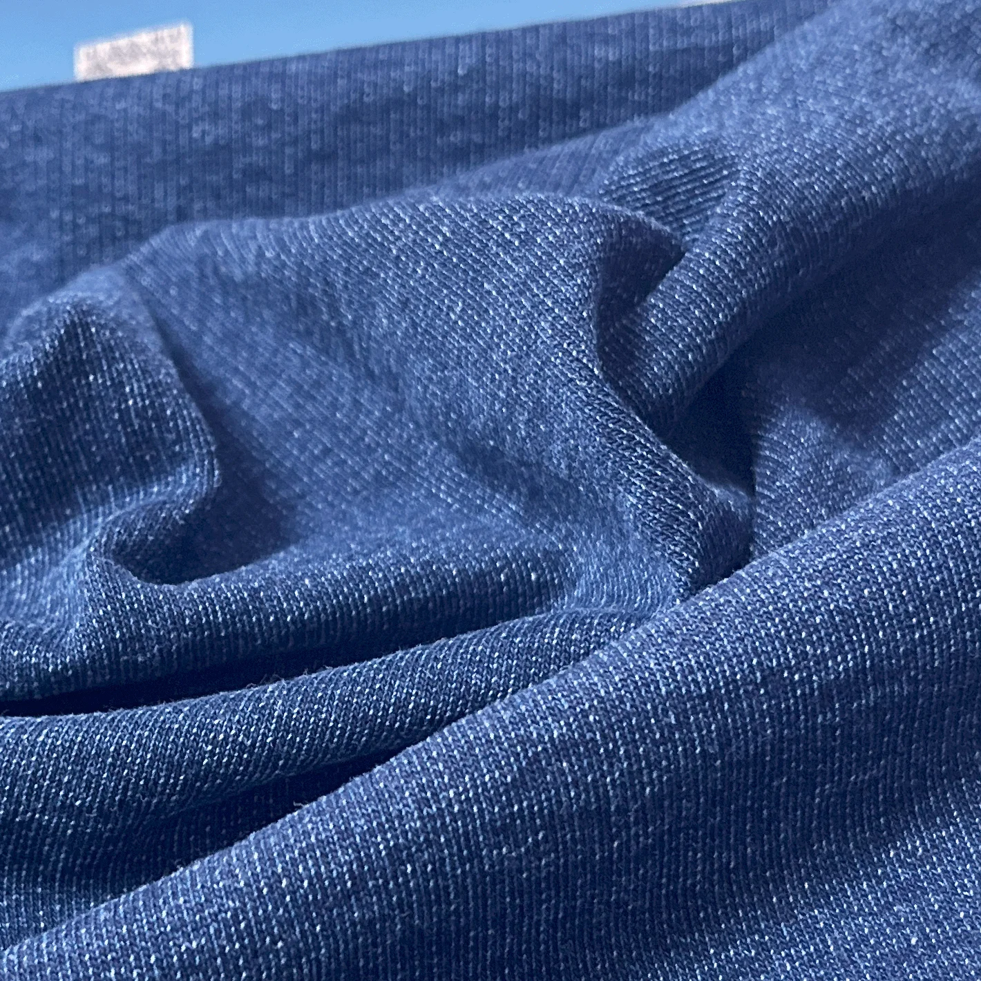 Organic cotton knitted denim 200gsm cotton twill fabric for pants