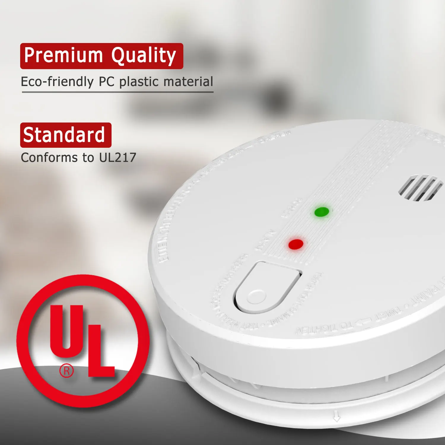 Manufacture UL INTERTEK ACTIVFIRE CE EN14604 AC power supplied Photoelectric Smoke Detector With ITS Approval