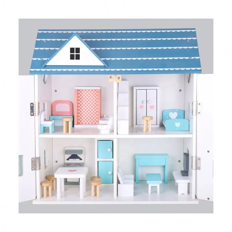 Best Selling Hand-assembled Diy Wooden Doll House Miniature Furniture For Boys Girls