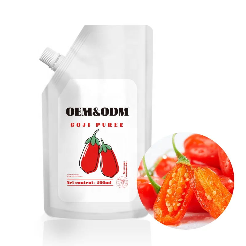 OEM Fruit Drink Juice Superfood Goji Berries Pure Organic Berries Puree