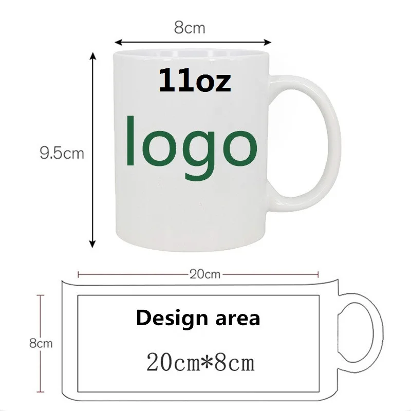 USA warehouse ship free shipping Factory wholesale price 11oz 15oz white ceramic 3d mug ceramic coffee cup customized coffee mug