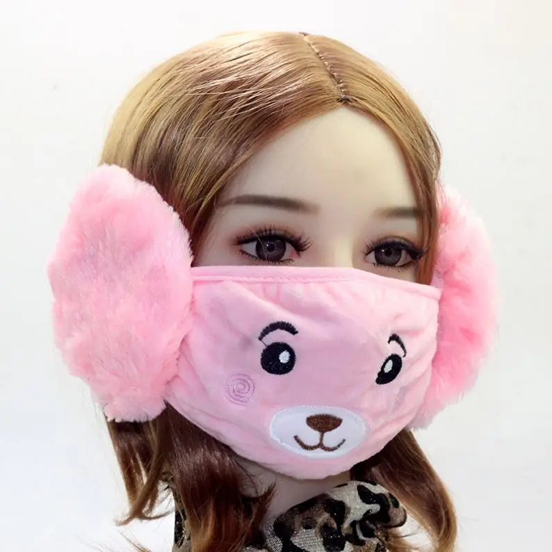 New Fancy Animal Winter Children Adult Cartoon Earflap Cute Comfortable Soft Velvet Earmuff plush warm Ear Muffs