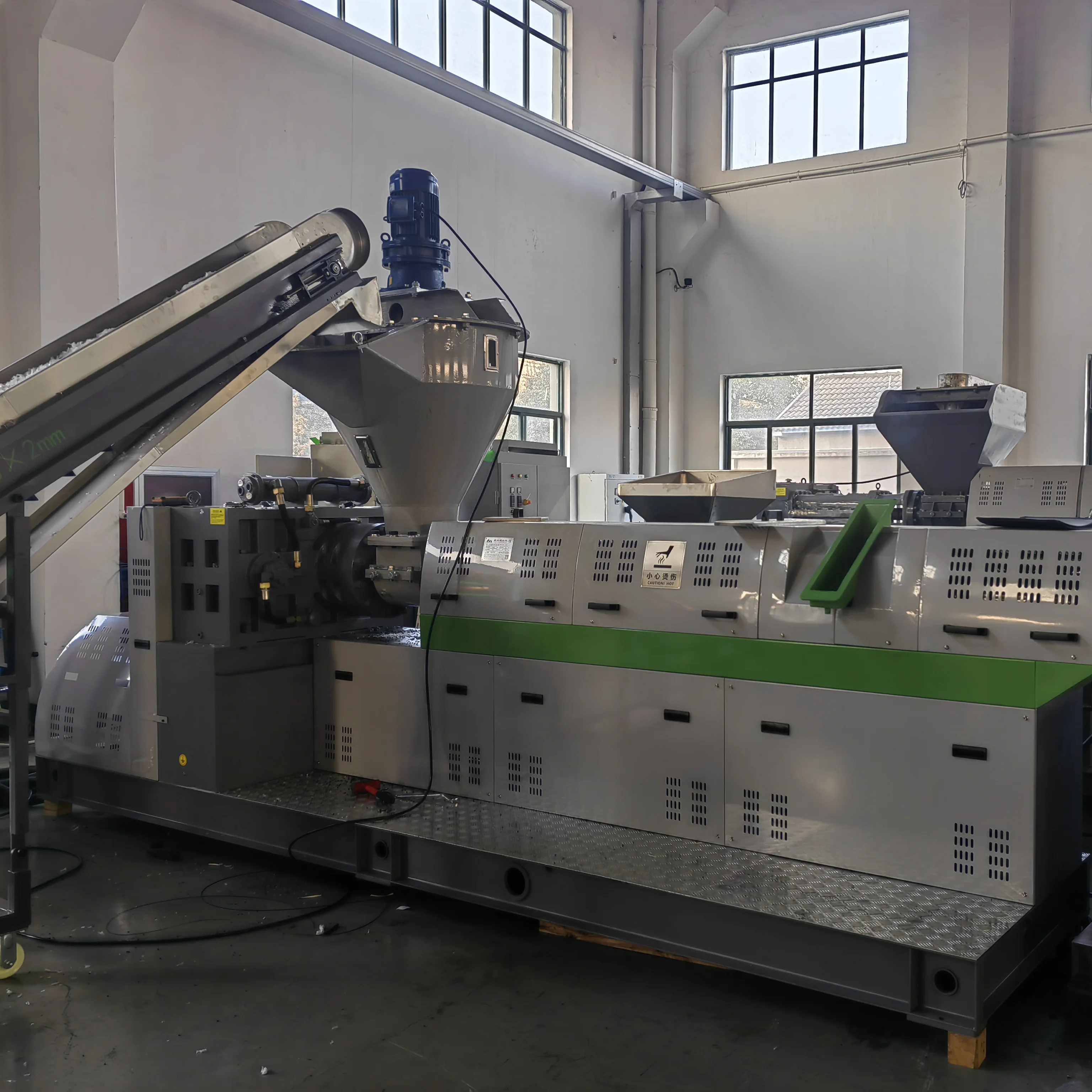 Double Stage PP PE plastic pelletizing granules making machine price recycle plastic raw material machinery
