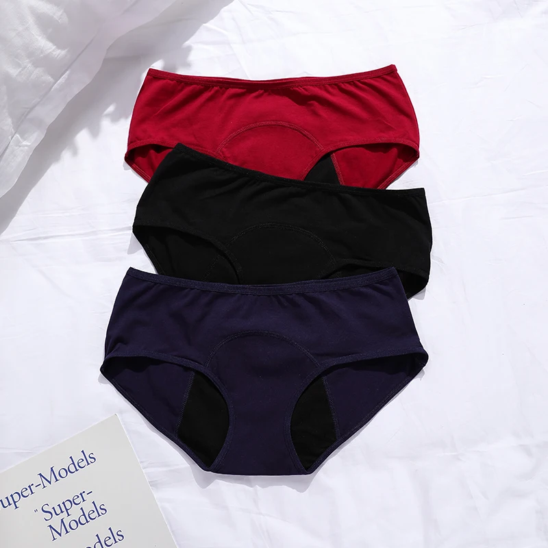 Front Top To Waist 10-15ml Absorption Teenage Organic Cotton Period Panties Underwear Leak Proof For Teens
