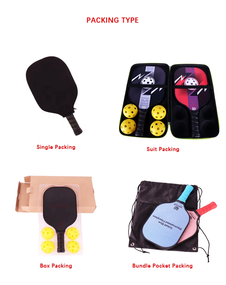 Pickleball Paddle одобренный USAPA лопатка с термоформованным графитом текстурированная поверхность трения из необработанного углеродного волокна наружная