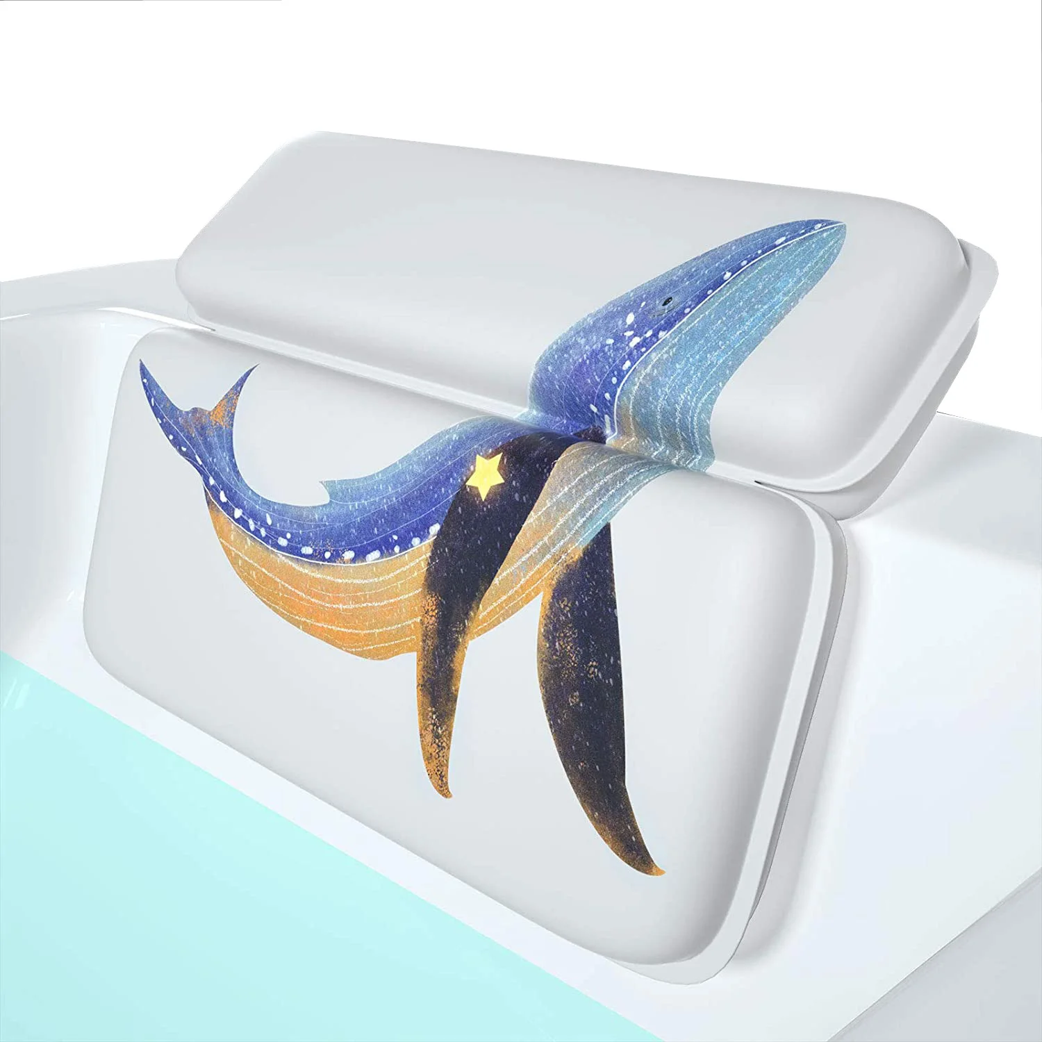 Non-slip Washable Breathable Super Soft SPA Bath Pillow With 7 Extra Strong Suction Cups For Neck Head Support