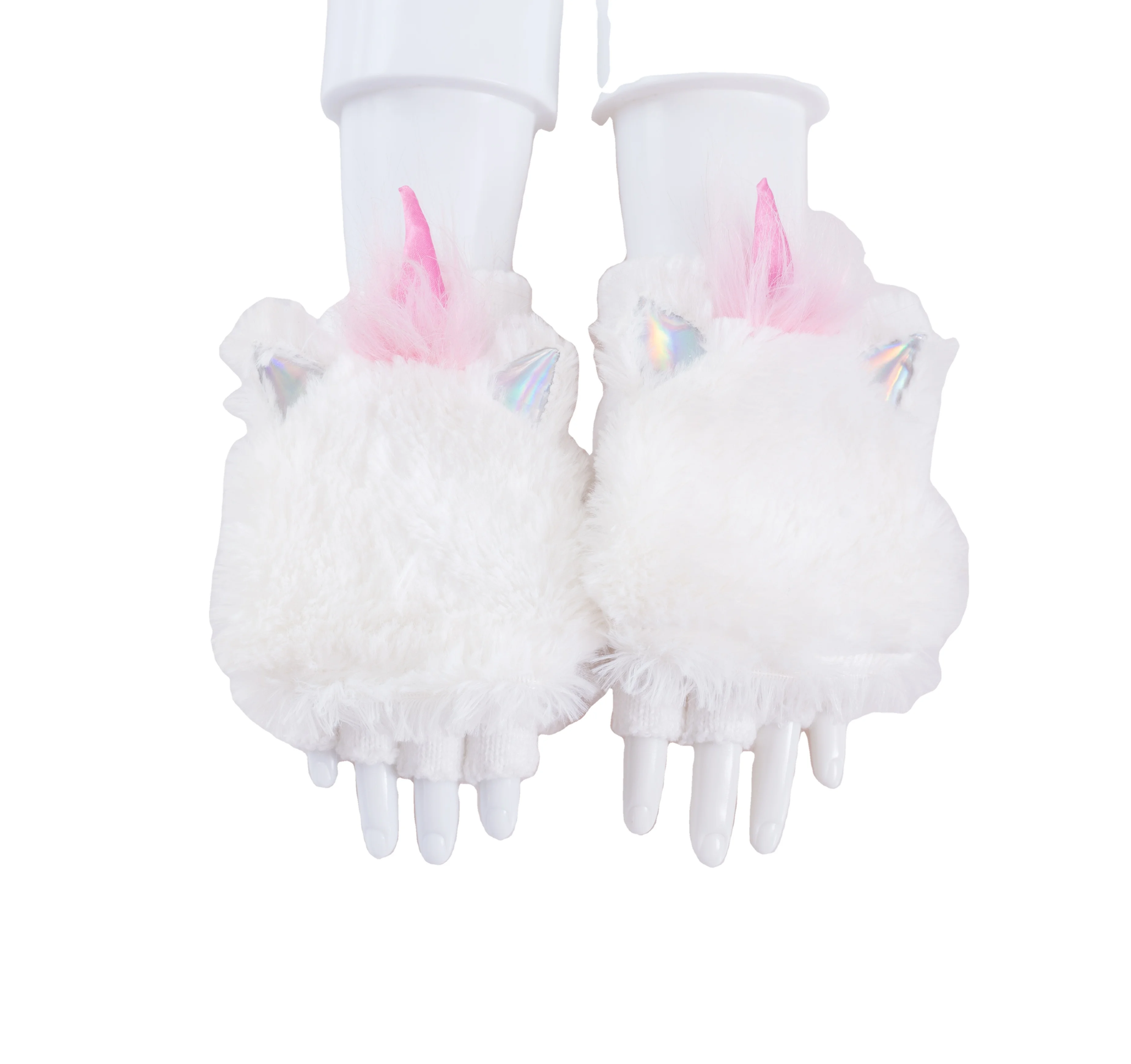 Женские вязаные перчатки без пальцев, зимние теплые Дорожные Перчатки для сенсорных экранов, простые прочные белые жаккардовые перчатки для повседневной жизни