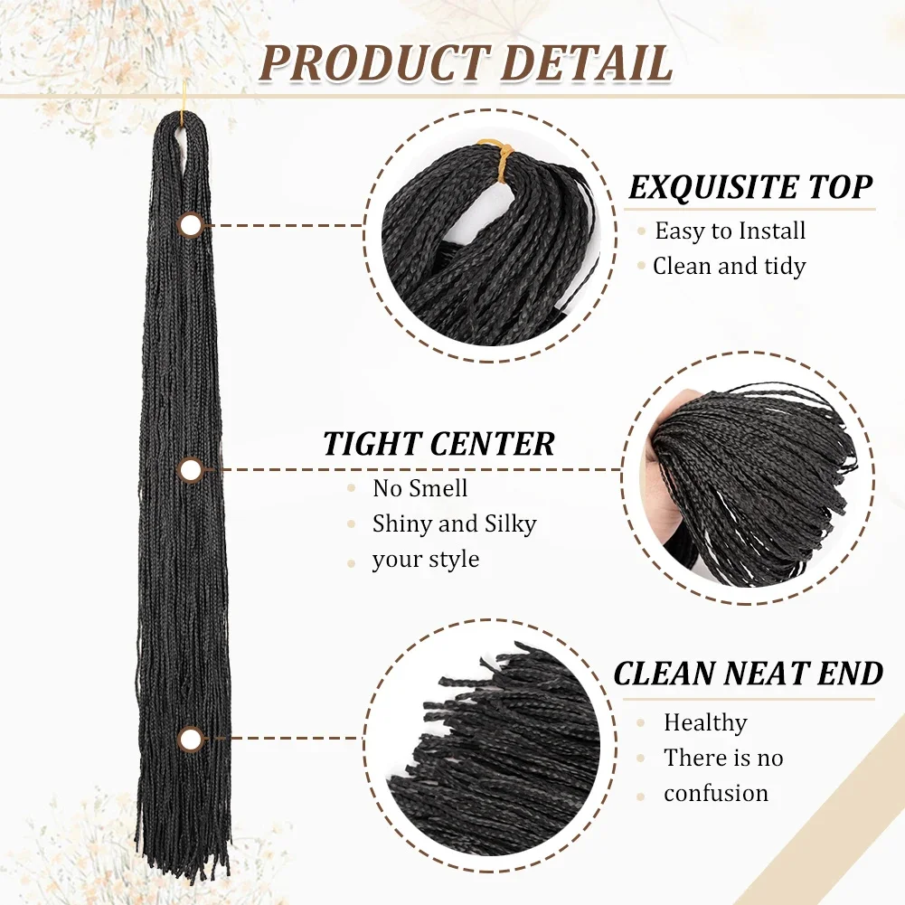 24 Inch Wholesale Factory Price Synthetic Hair Micro Zizi Box Wavy Style Braid Crochet Million Micro Twist Braid