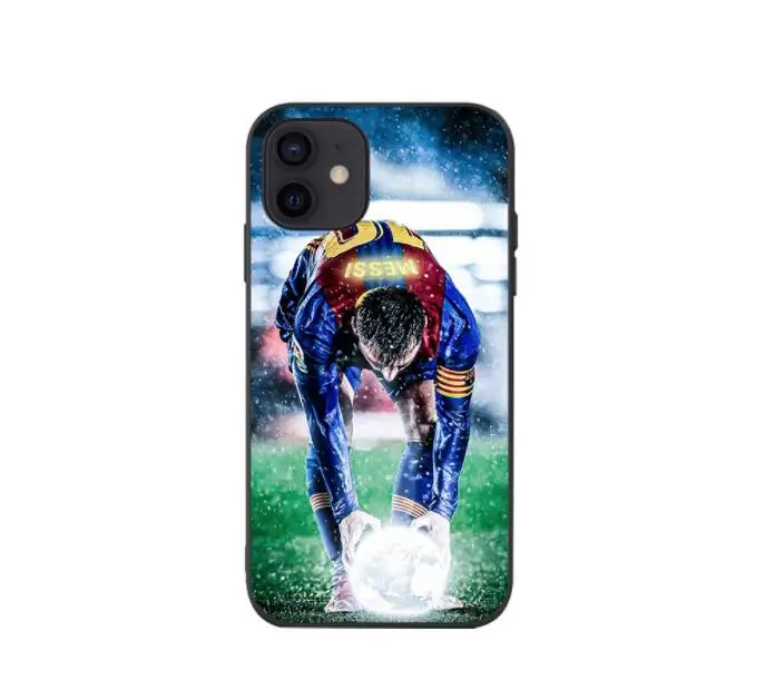 Custom Logo Printed Barcelona team Lionel Messi TPU Cell Phone Case Cover For iPhone 13 12 11 XR XS Max 714 pro max