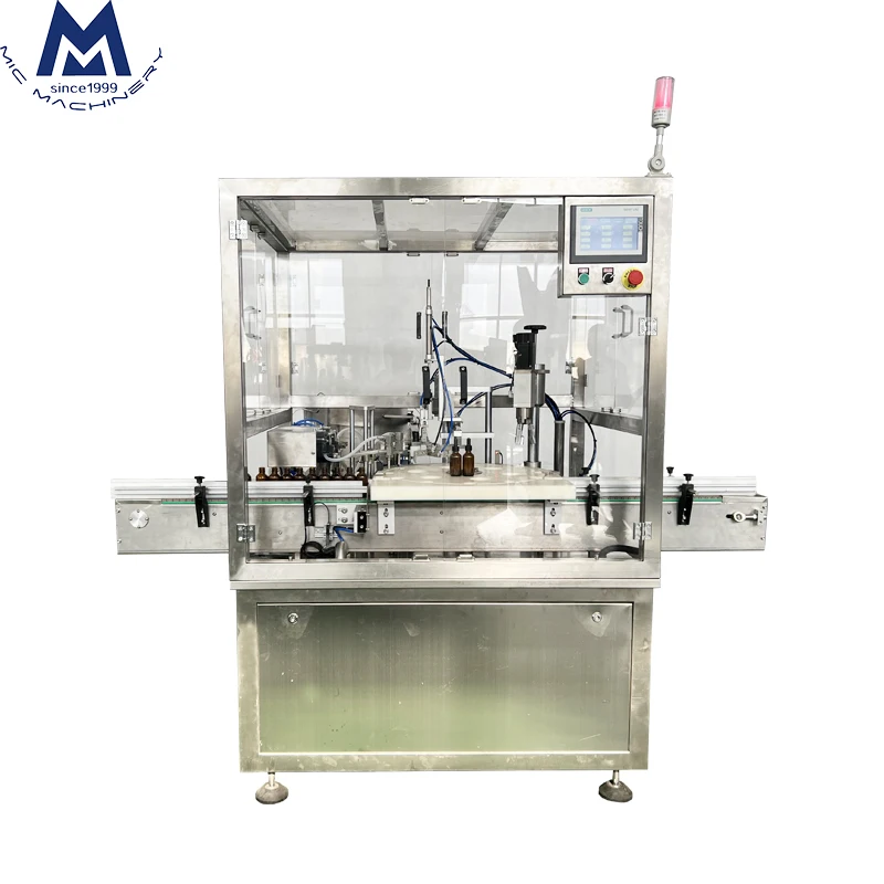 Automatic 10ml small vial liquid perfume serum essential oil glass dropper bottle filling machine