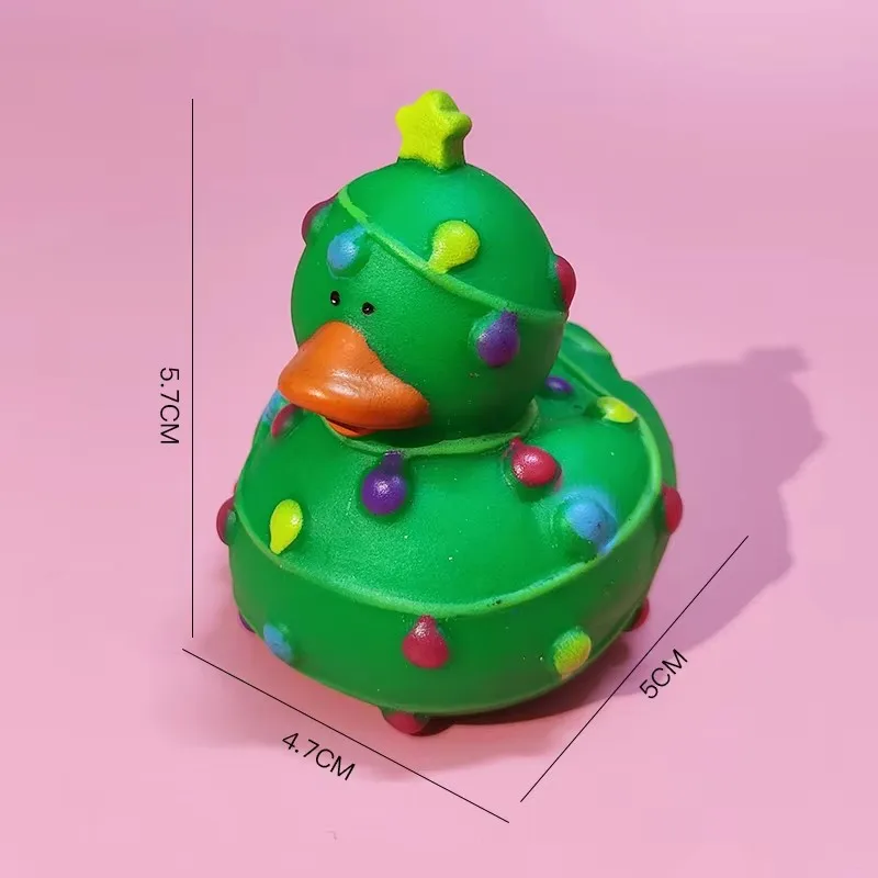 Creative Bath Toys Holiday Christmas Duck and Snowman Pinching Screaming Shaped Duck Lovely Water Gift for Baby & adult