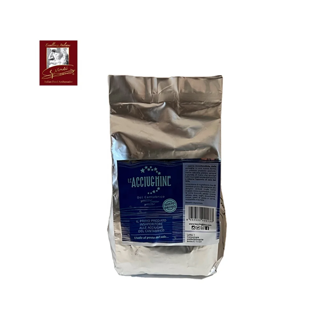 Le Acciughine Strong Natural Flavor Enhancer with Cantabrian Sea Anchovy 500g Selection GVERDI Italian Food
