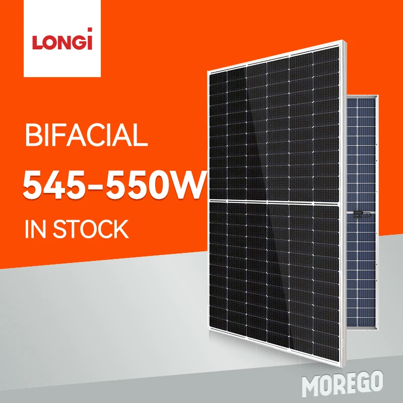 LONGI solar LR5 PV модуль 182 мм солнечные элементы 530 Вт 535 Вт 540 Вт 545 Вт 550 Вт двойная стеклянная Двусторонняя солнечная панель