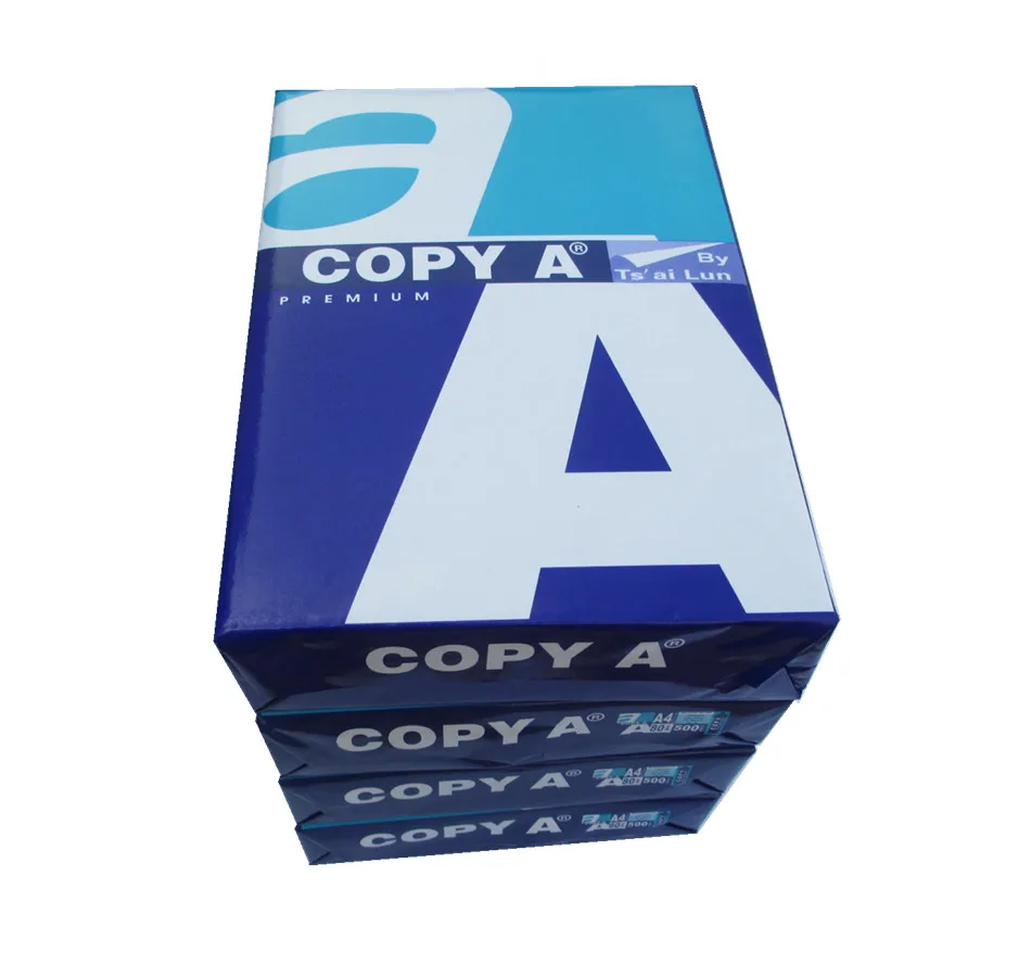 Wood Pulp Printing Paper A4 Size White 70 75 80Gsm Item Color Weight Origin Type Copy Place Model Brightness