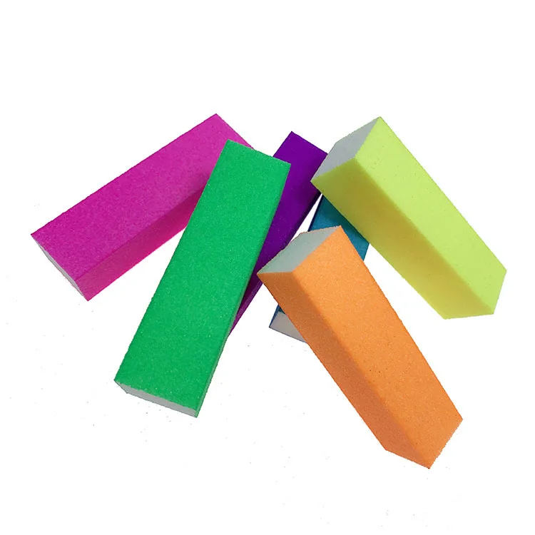 Factory price colorful sponge pink nail buffer file and nail buffer block with private label