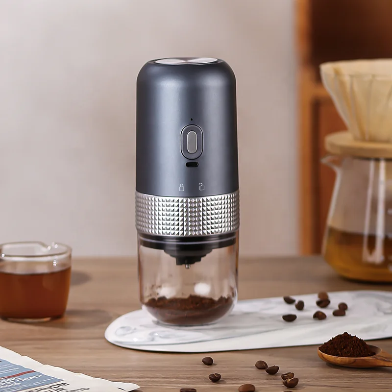 Portable Wireless Smart Usb Rechargeable Adjustable Hand Brewed Italian Espresso French Press Coffee Bean Grinder