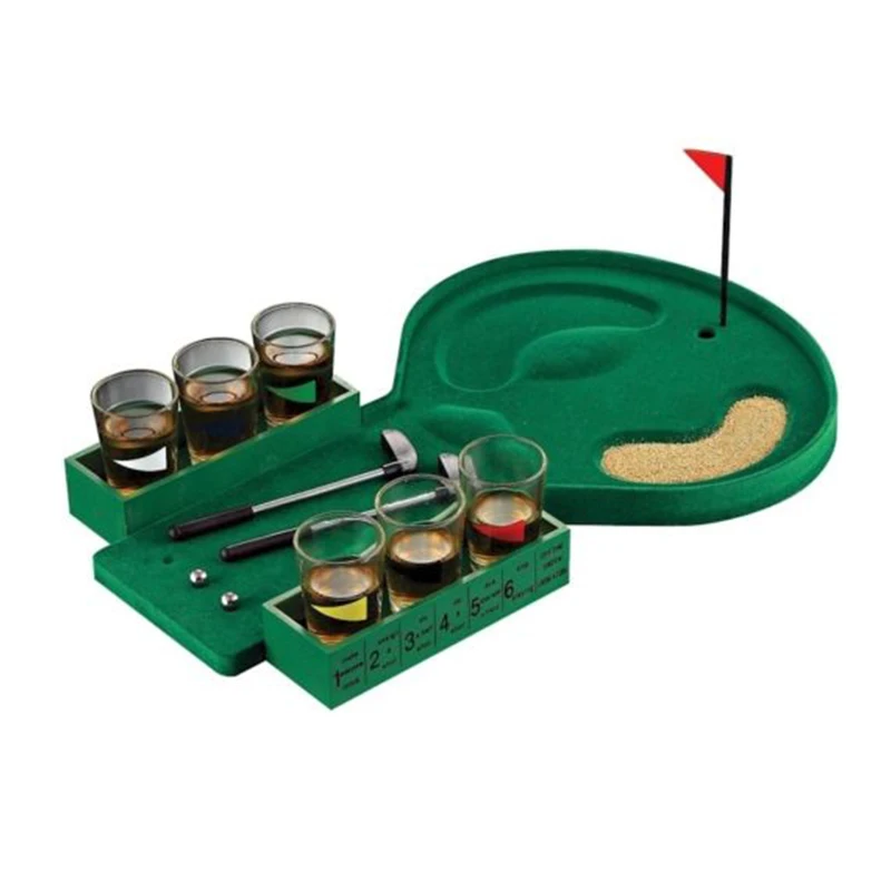 mini golf game set shot glass party games drinking game