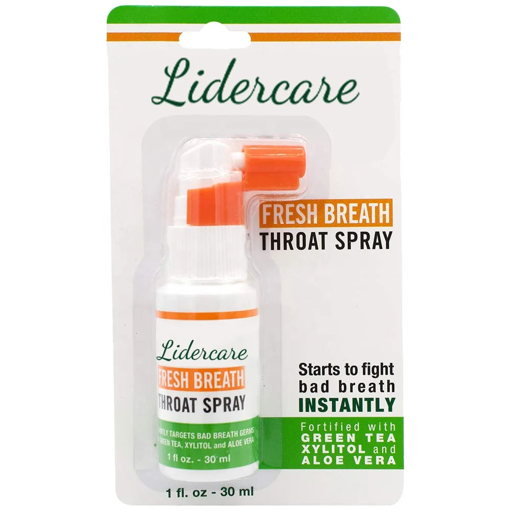 Lidercare Wholesale Fresh Breath Throat Spray For Adult Home Travel Use 30ml Mouth Spray For Bad Breath