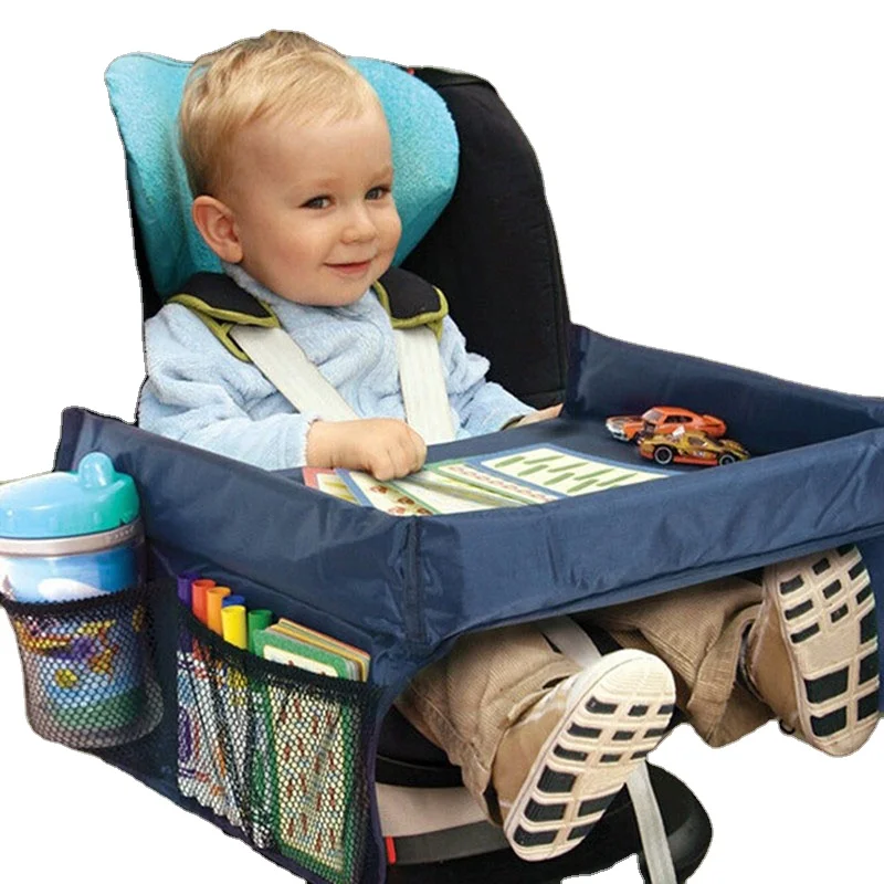 Portable Waterproof Travel Baby Car Seat Tray Stroller Kids Toy Food Holder Child Desk Table Storage