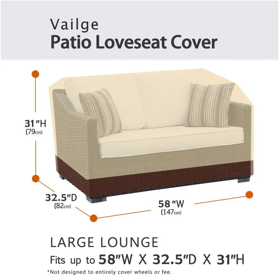 New design popular Large Size outdoor waterproof Oxford Cloth 3 seater Patio bench Covers With Air Vent