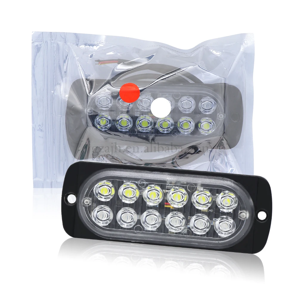 Лидер LED-12T-1, аварийные стробоскопические огни для грузовиков, 12 шт., 2835LED янтарные светодиодные световые панели, светодиодные мигающие огни для транспортных средств