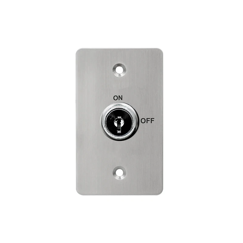 86X50MM DPDT Key Switch Exit Button Stainless Steel Door release keyswitch  for access Control sys