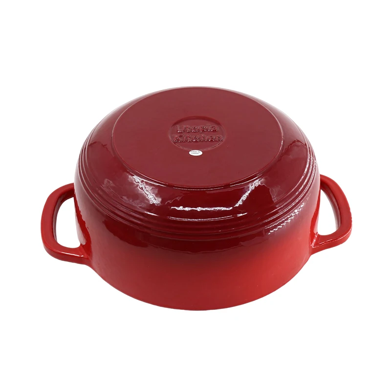 Enameled Cast Iron Dutch Oven Pot with Lid Round Nonstick Enamel Cookware Crock Pot with Dual Handle and Cover