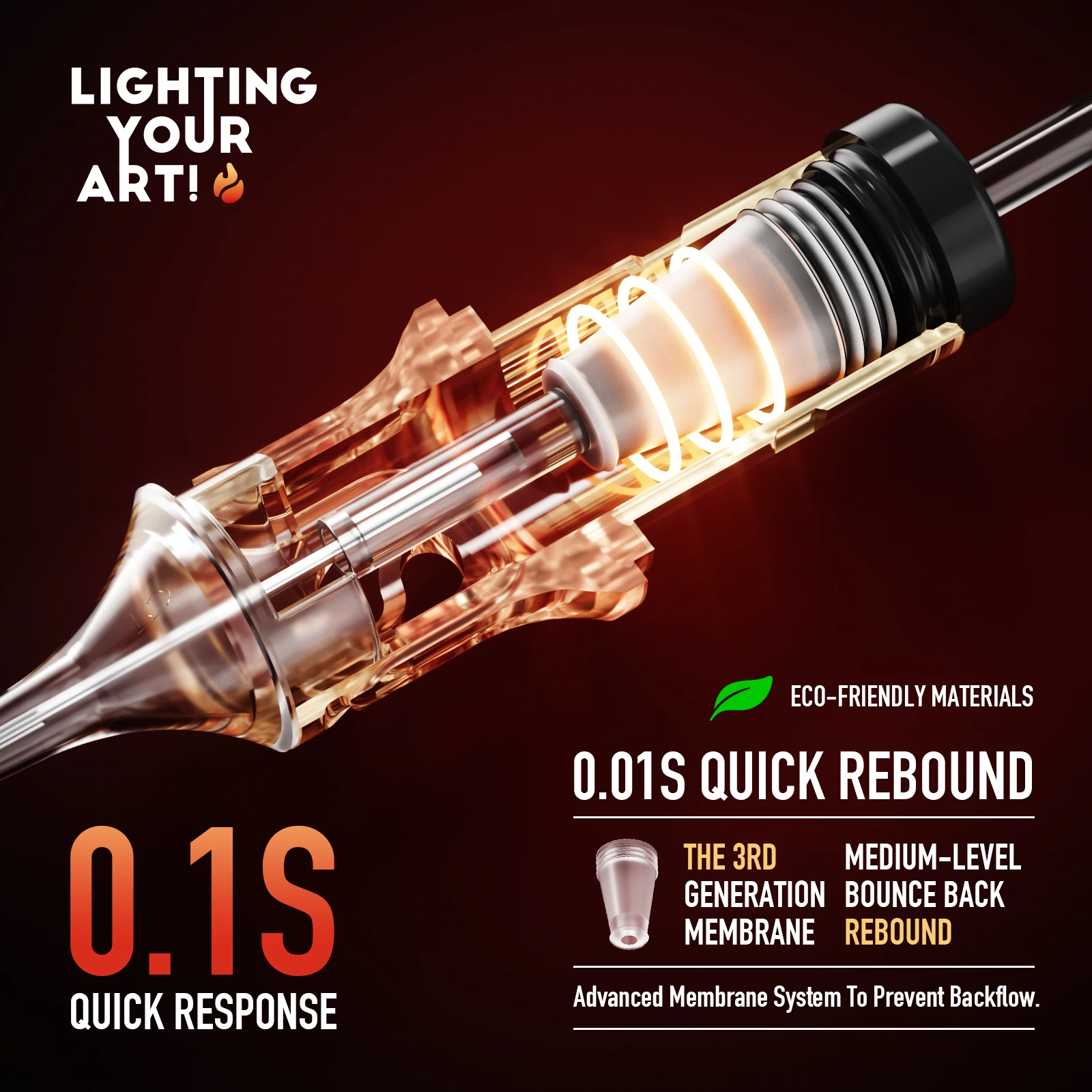 CNC Fuego Orange Color New Design Tattoo Cartridge Needles