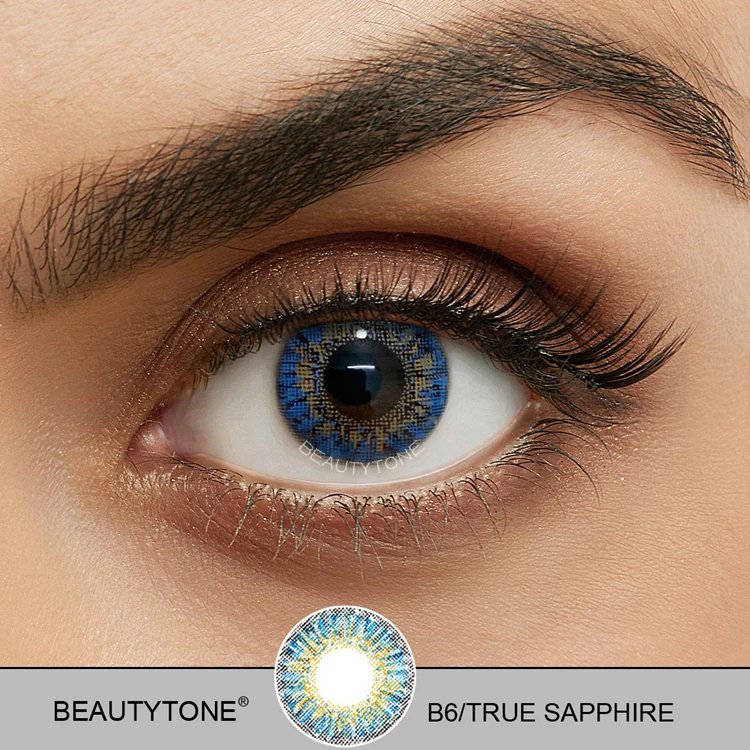 BeautyTone Blends true sapphire blue contact lenses wholesale cheap cosmetics cover dark eye lenses color contact lens