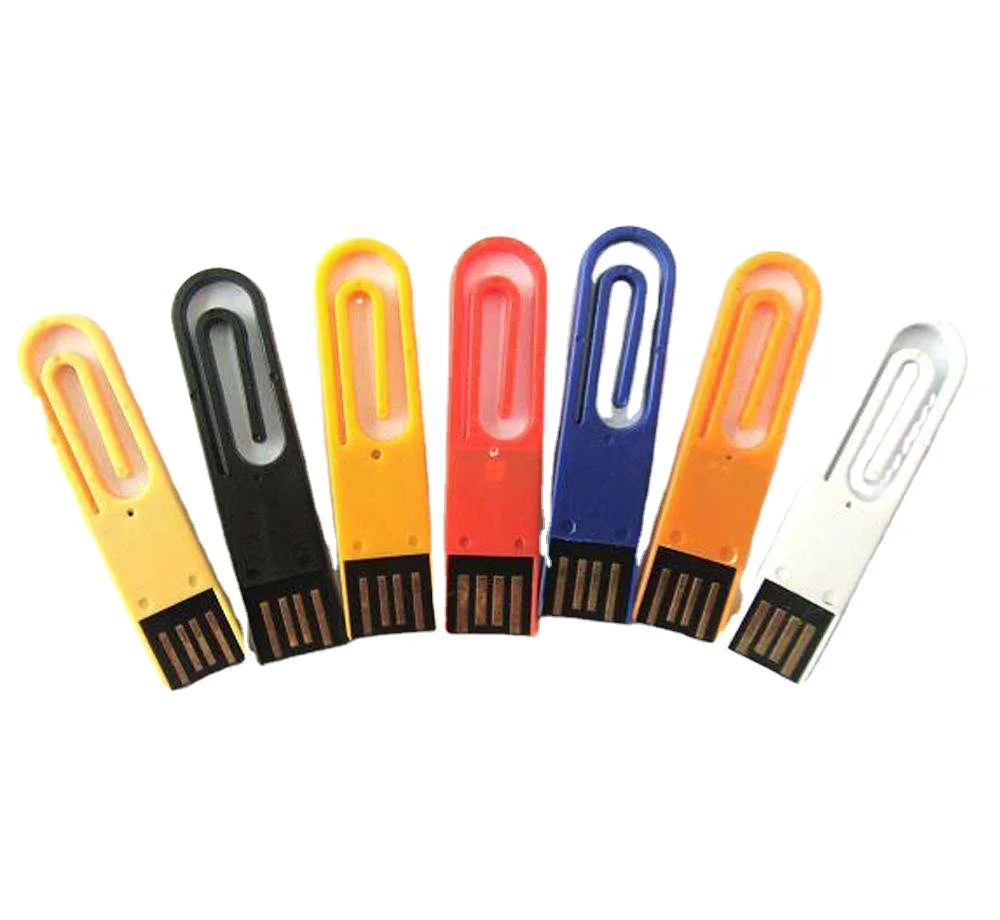 Wholesale customized plastic paper clip USB flash pen drive Memory sticks for giveaway gifts promotions marketing