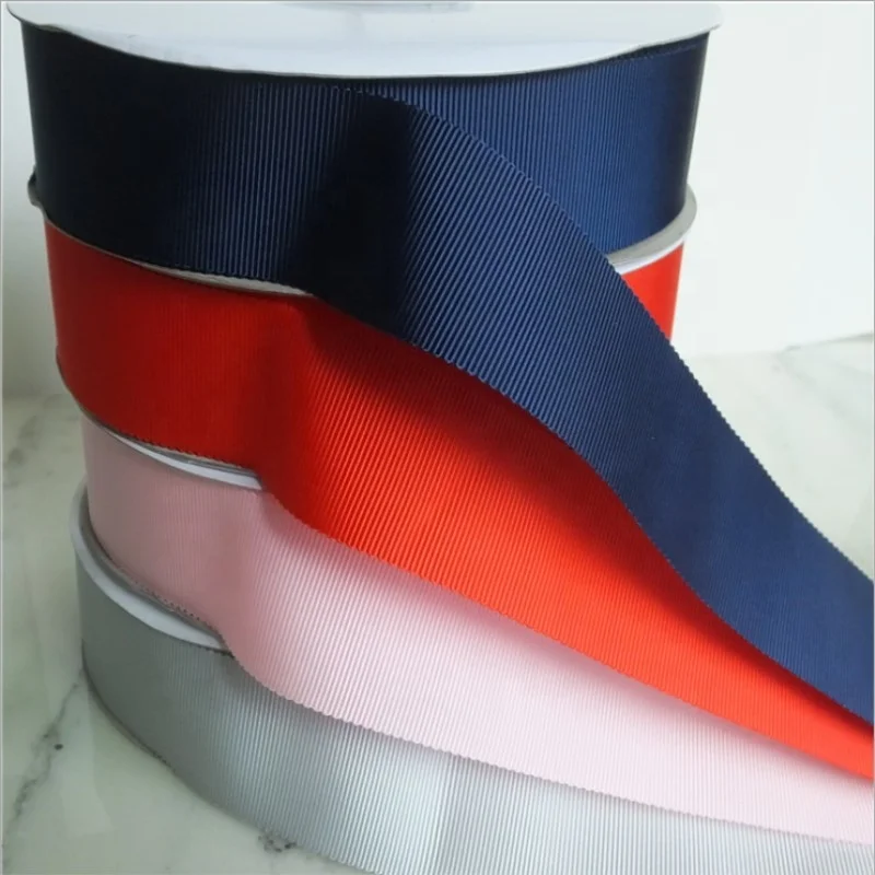 factory wholesale solid color grosgrain design cotton rayon petersham ribbon for garment TCMD04