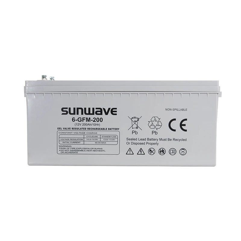 OEM Sunwave 12v 100Ah 200Ah gel batteries 24v 250Ah Acid Lead battery long lifetime for power tools
