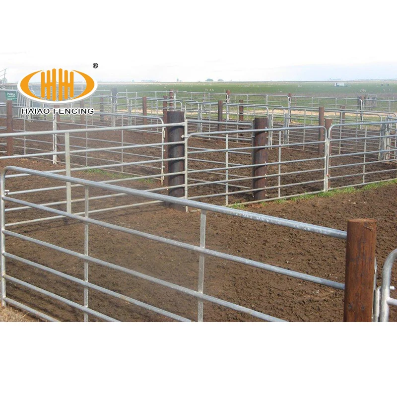 Best quality steel pipe galvanized sheep & goat rail fence panels, sheep feedlot for sale
