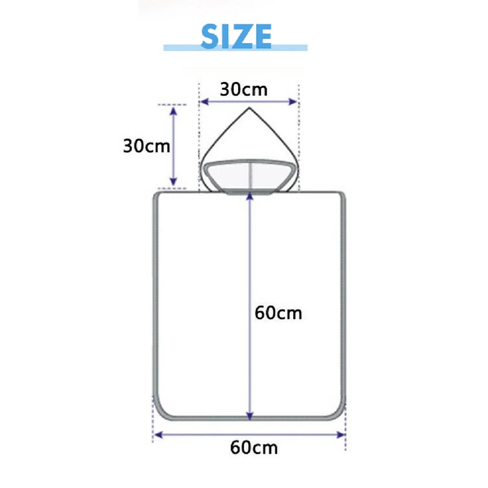 High Quality super strong water Custom Animal design rainbow unicorn child Surf Beach Hooded Poncho Towel