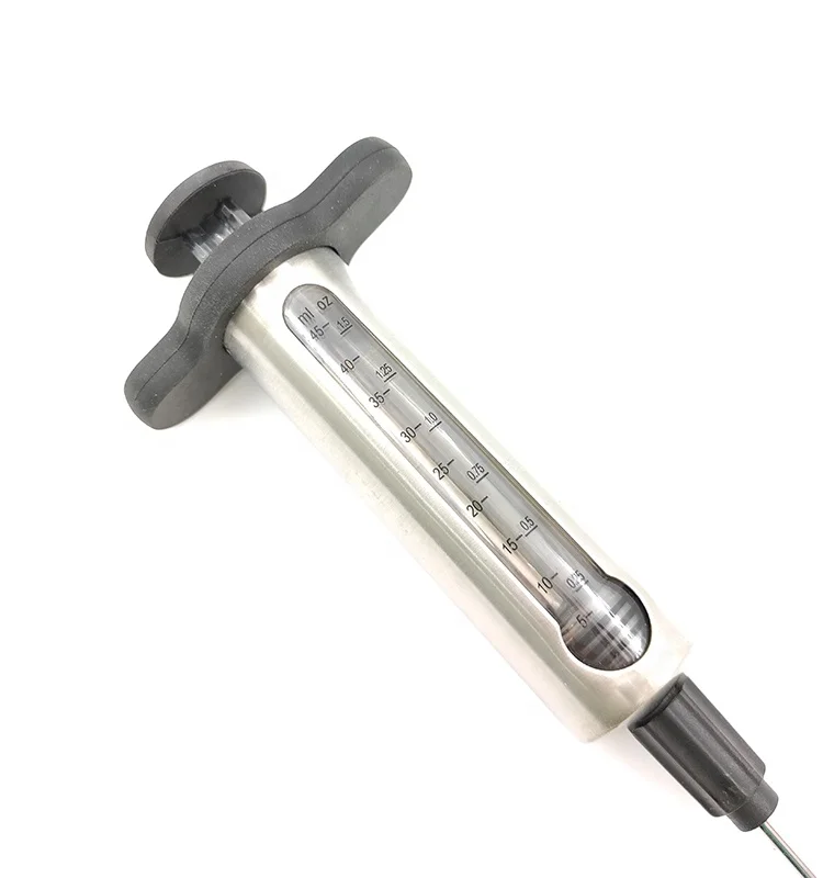 Meat Marinade Injector Syringe,Poultry Turkey Seasoning Sauce Flavor Syringe with Measurement,BBQ Accessories Kitchen Tools