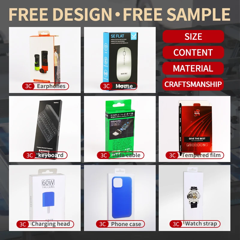 Packaging Gift Flash Drive Warmer Cable Usb Box Package OEM Phone Accessories Earphones and Chargers Art Paper Recyclable Accept