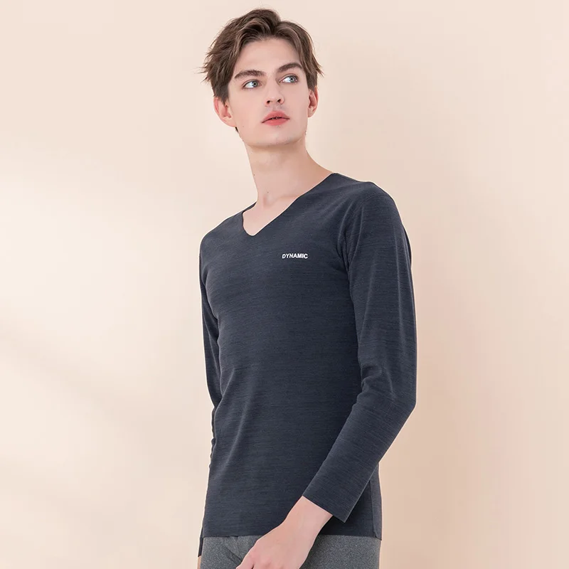 2021 Дешевое бесшовное Мужское нижнее белье с длинным рукавом, одежда, термофлисовое бархатное нижнее белье