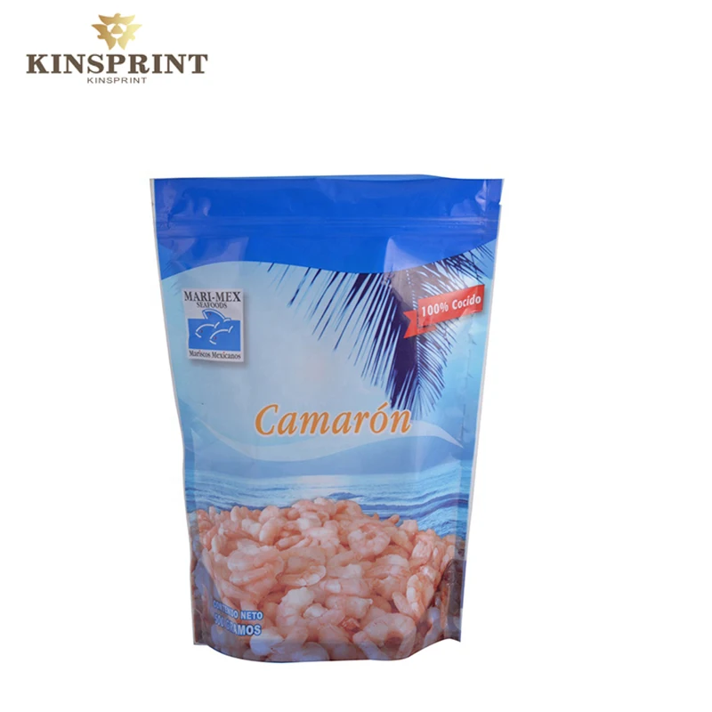 Food Grade Customized Printing Vacuum Storage Frozen Packing Seafood Packaging Bag For Fish Fillet Salted Meat