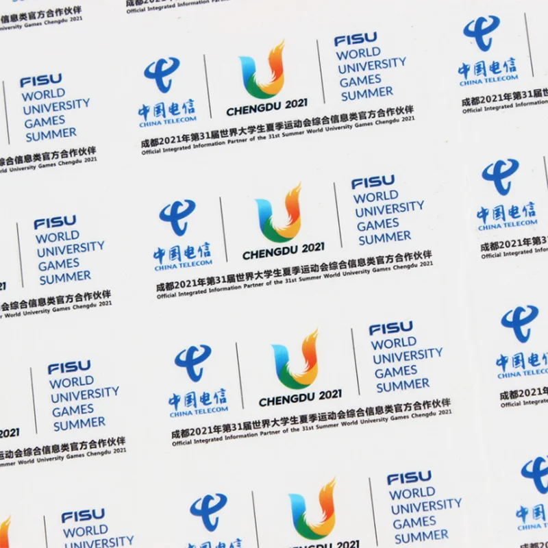 Self-adhesive sticker printing Christmas custom shape transparent label transfer sticker private custom logo transparent sticker