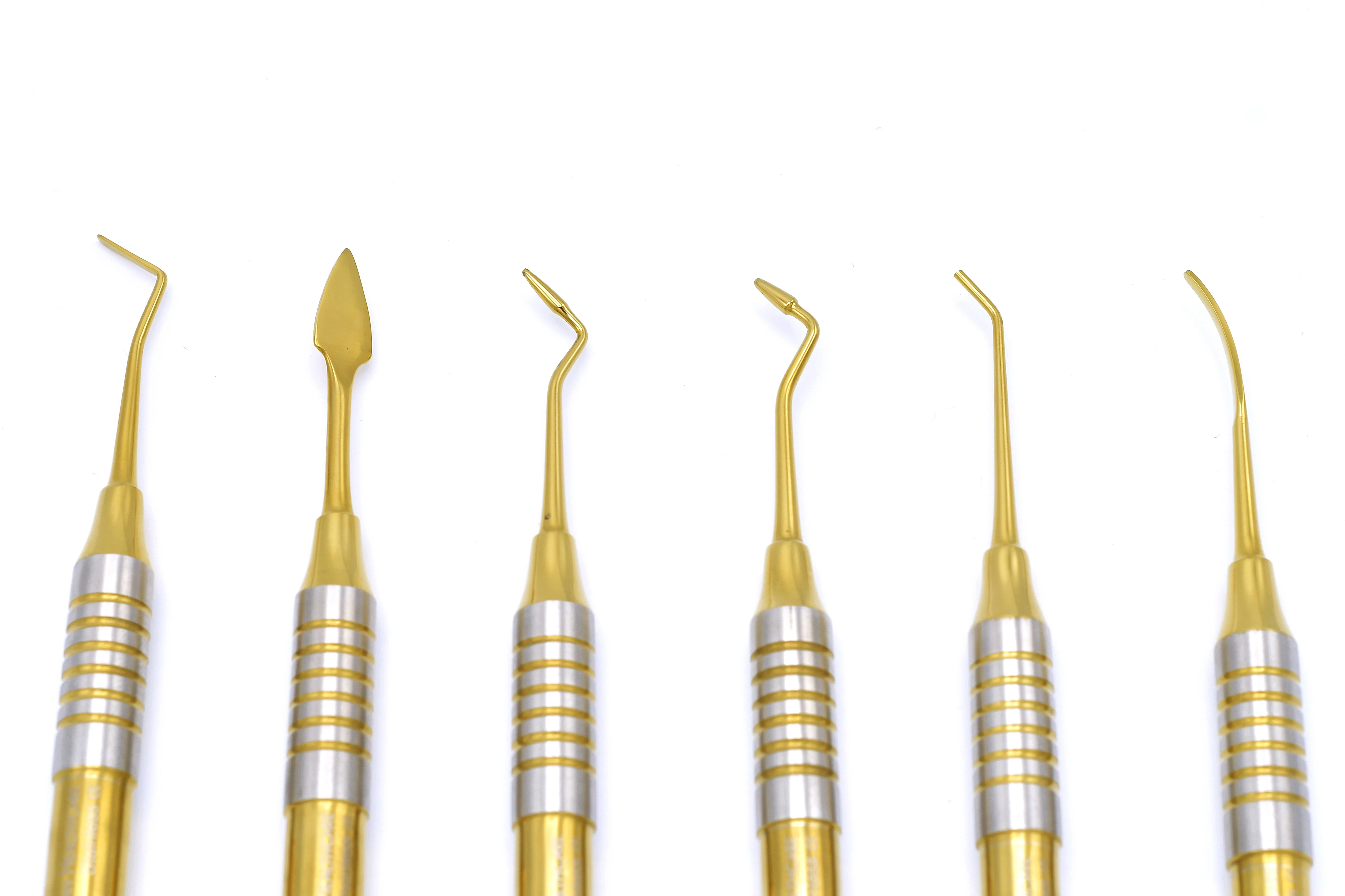 Стоматологические композитные заполняющие инструменты набор из 6 шт. золота с кассетной стерилизацией стоматологические