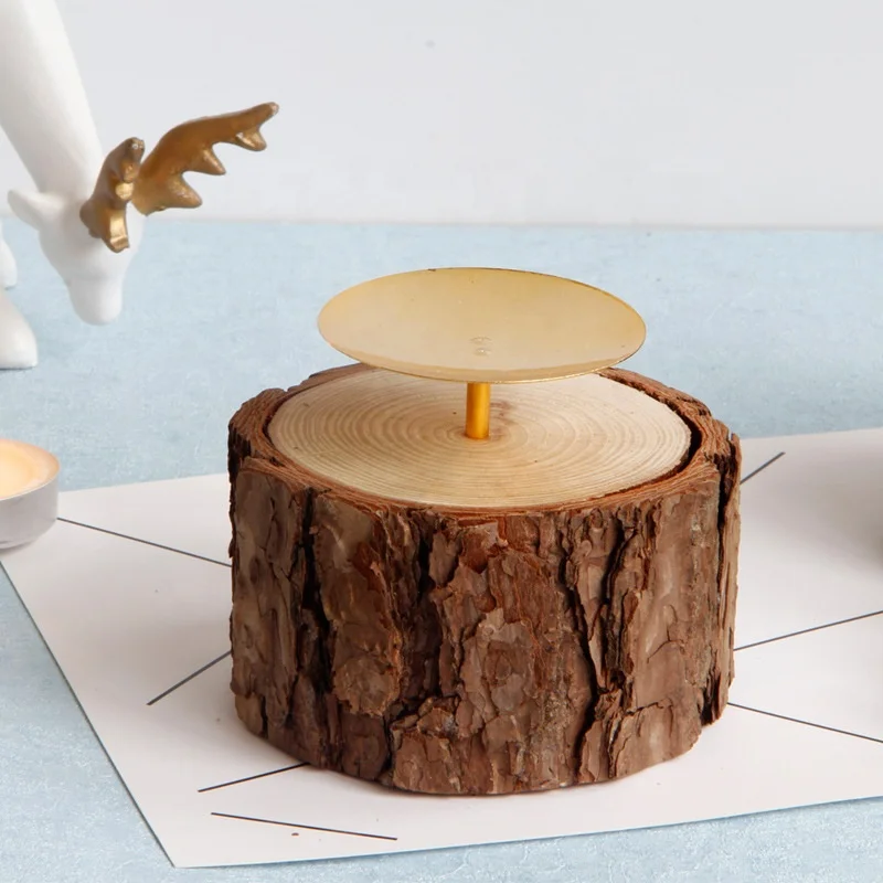 
Classical Home Tall Wood Candle Holder Gold Candle Holder Metal For Tables 